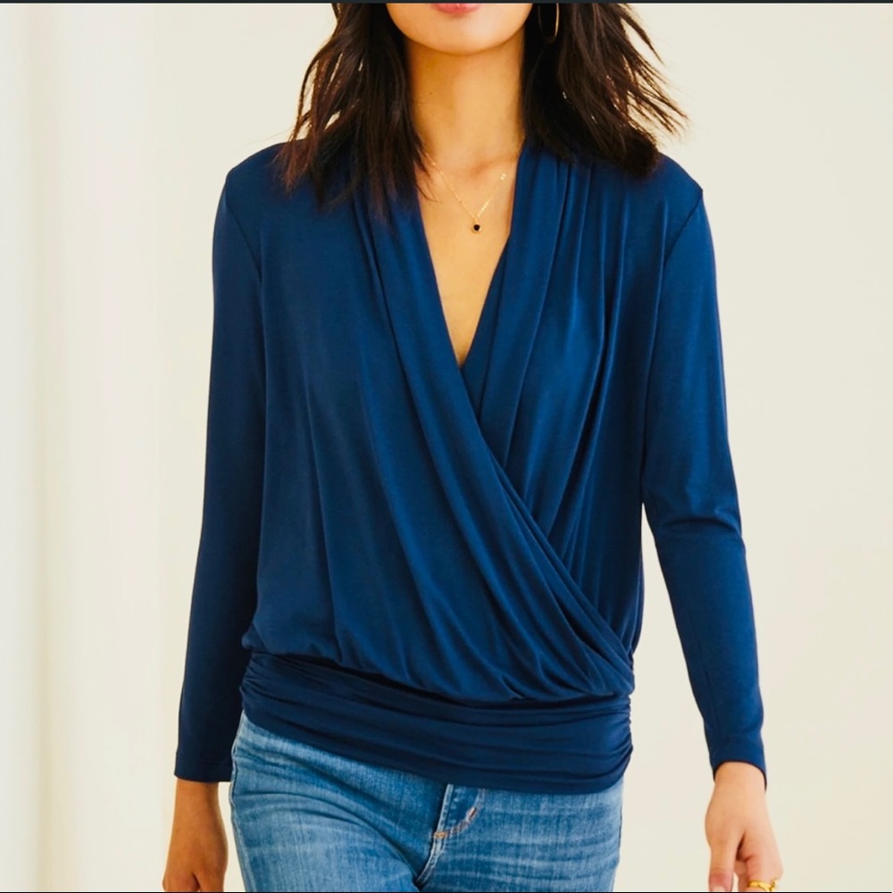 Sustainable Dream Knit Top on Navy